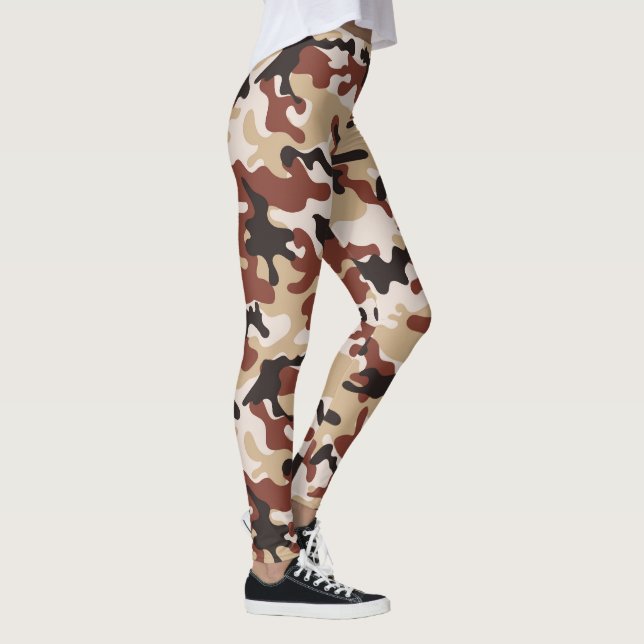 Legging Camuflagem castanha, branca negra e bege (Direita)