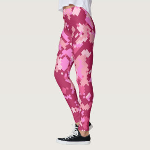 Legging Camuflagem cor-de-rosa do pixel de Camo  
