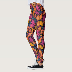 Legging Camuflagem de Borboleta Ousada Brilho Academia Fit