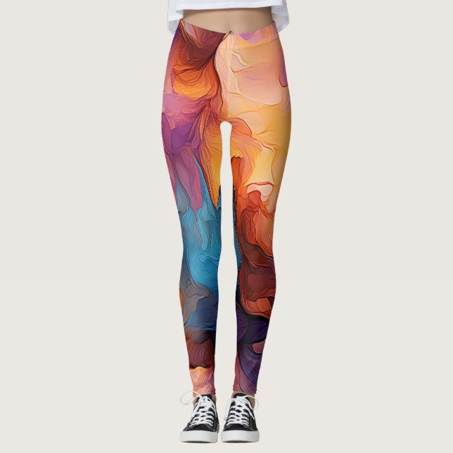 Legging Camuflagem de Efeito Marble (Frente)