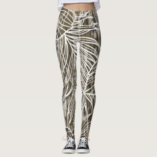 Legging Camuflagem de Fundo Botânico Sem Costura