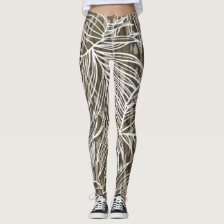 Legging Camuflagem de Fundo Botânico Sem Costura