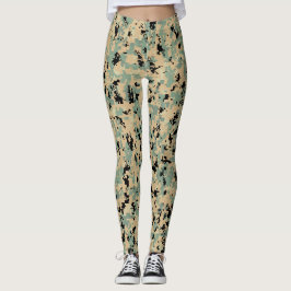 Legging Camuflagem Digital - padrão de camuflagem Tan-Gree