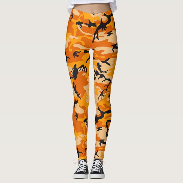 Legging Camuflagem Laranja, Militar, Exército (Frente)