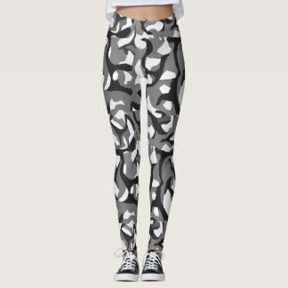 Legging Camuflagem preta e branca