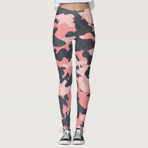 Legging Camuflagem rosa: Padrão clássico de vinheta