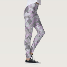 Legging Camuflagem roxa abstrata