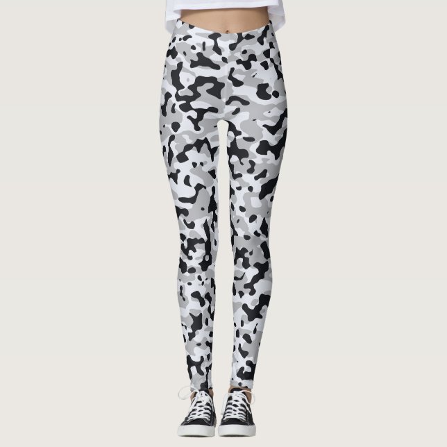 Legging Camuflagem urbana de alto contraste (Frente)