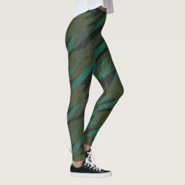 Legging Camuflagem Verde Abstrato