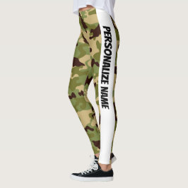 Legging Camuflagem Verde do Exército PERSONALIZAR