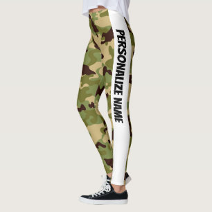 Legging Camuflagem Verde do Exército PERSONALIZAR
