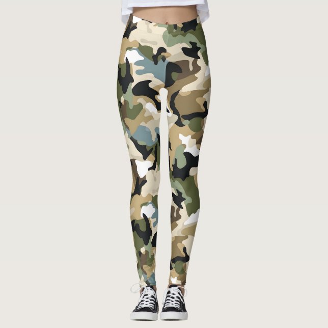 Legging Camuflagem Verde Escura (Frente)