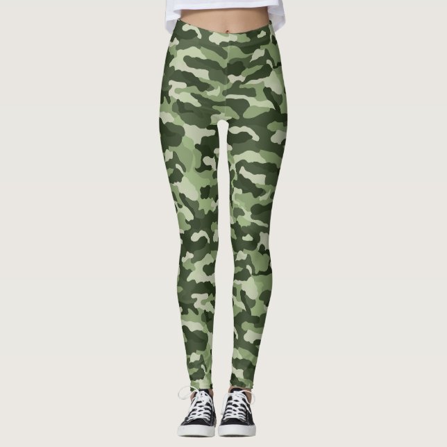 Legging Camuflagem Verde Florestal (Frente)