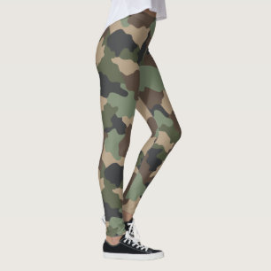 Legging Camuflagem Woodland Camo Militar Khaki Tan Preto