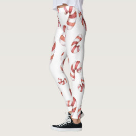 Legging Cana branca branca-doce de cor branca festiva de N