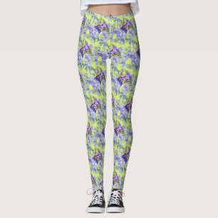 Legging Cana-de-água no mar azul-púrpura