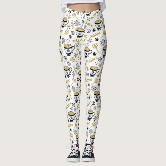 LEGGING CANA DE CANA DE NATAL E CACAU QUENTE DE FERIADO DE (Frente)