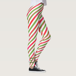 Legging Cana verde e doce, doce, mas torcida, riscada