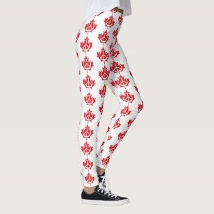 Legging Canada Maple Leaf Peace Symbol Patriotic Free