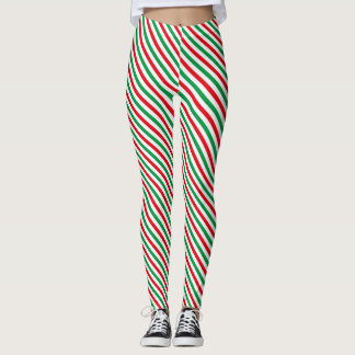 Legging Canas de Natal listradas