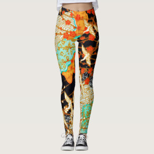 LEGGING CANAS DE VOO COM FLORES DE PRIMAVERA