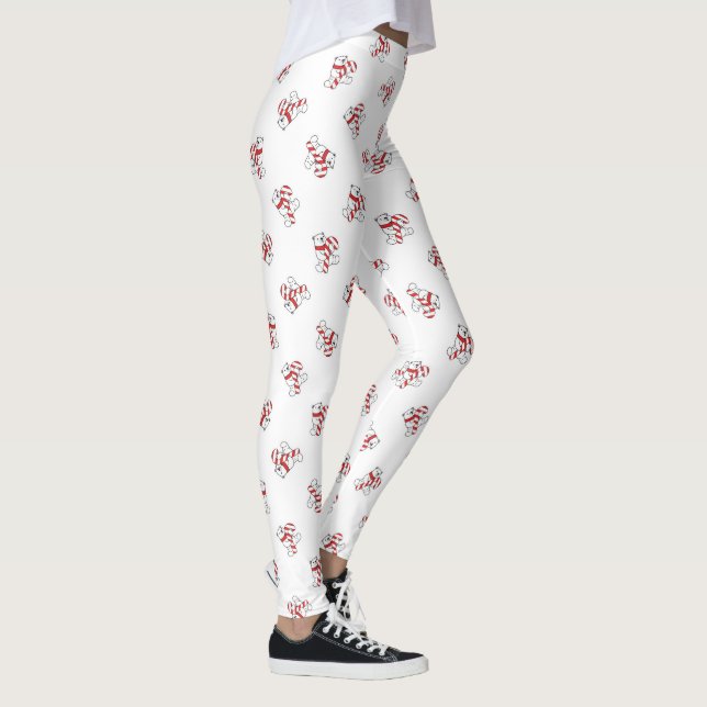 Legging Canas Doces de Natal e Ursos Polares (Direita)