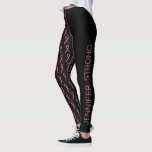 Legging Cancer da mama Execute seu nome Fita Rosa forte<br><div class="desc">Junte-se às corridas de canceres do seio com essas leggings de fita rosa, seu nome e a sua força ou suporte.</div>