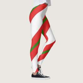 Legging Candy Candy Candy Red White e Natal Verde