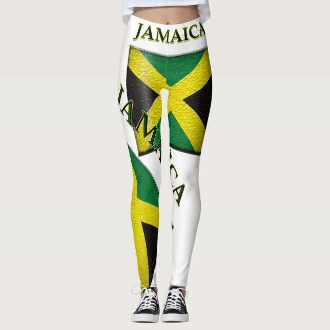 Legging Caneleiras 1 da bandeira de Jamaica (Frente)