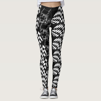 Legging Caneleiras #4 do carro do sprint da sujeira para a