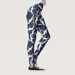 Legging Caneleiras à moda do poder do pássaro de vôo