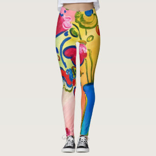 Legging Caneleiras abstratas coloridas
