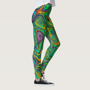 Legging Caneleiras abstratas coloridas psicadélicos Funky