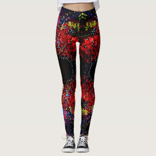 Legging Caneleiras abstratas de Cusrom da mente
