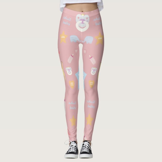 Legging Caneleiras adultas do bebê | ABDL | Baby4Life | (Frente)