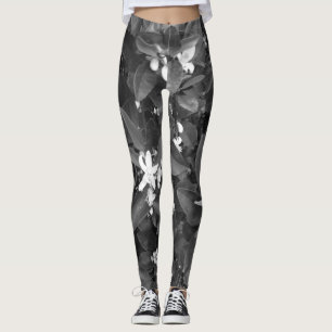 Legging Caneleiras alaranjadas da flor