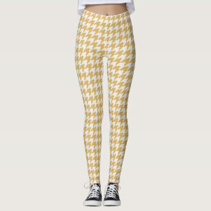 Legging Caneleiras amarelas clássicas do teste padrão de