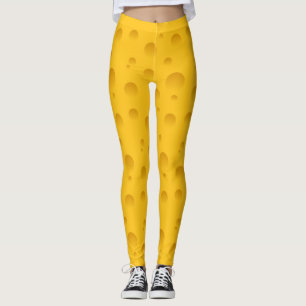 Legging Caneleiras amarelas engraçadas do impressão do