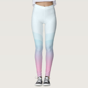 Legging Caneleiras azuis cor-de-rosa da aguarela