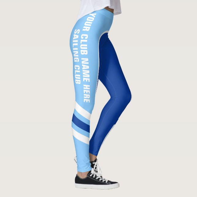Legging Caneleiras azuis Customisable da banda lateral (Direita)