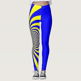 Legging Caneleiras azuis e amarelas