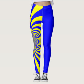 Legging Caneleiras azuis e amarelas