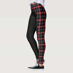 Legging Caneleiras azuis escuro/vermelhas da listra do