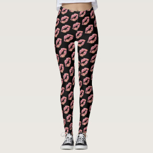 Legging Caneleiras bonito dos lábios