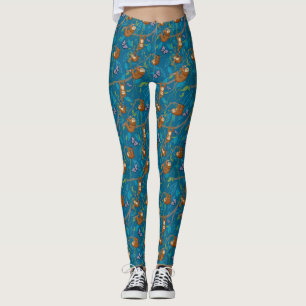 Legging Caneleiras bonitos do impressão da preguiça