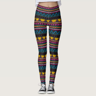 Legging Caneleiras bonitos do impressão do sudoeste do