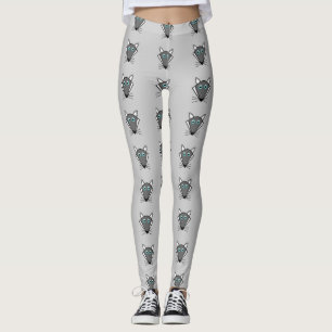 Legging Caneleiras bonitos do lobo do Dia das Bruxas