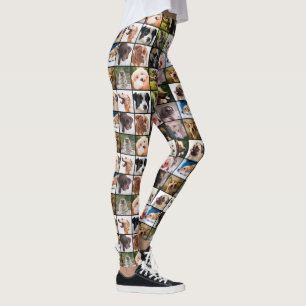 Legging Caneleiras bonitos & engraçadas da colagem da fot