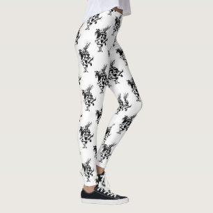Legging Caneleiras brancas do coelho