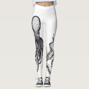 Legging Caneleiras brancas do polvo
